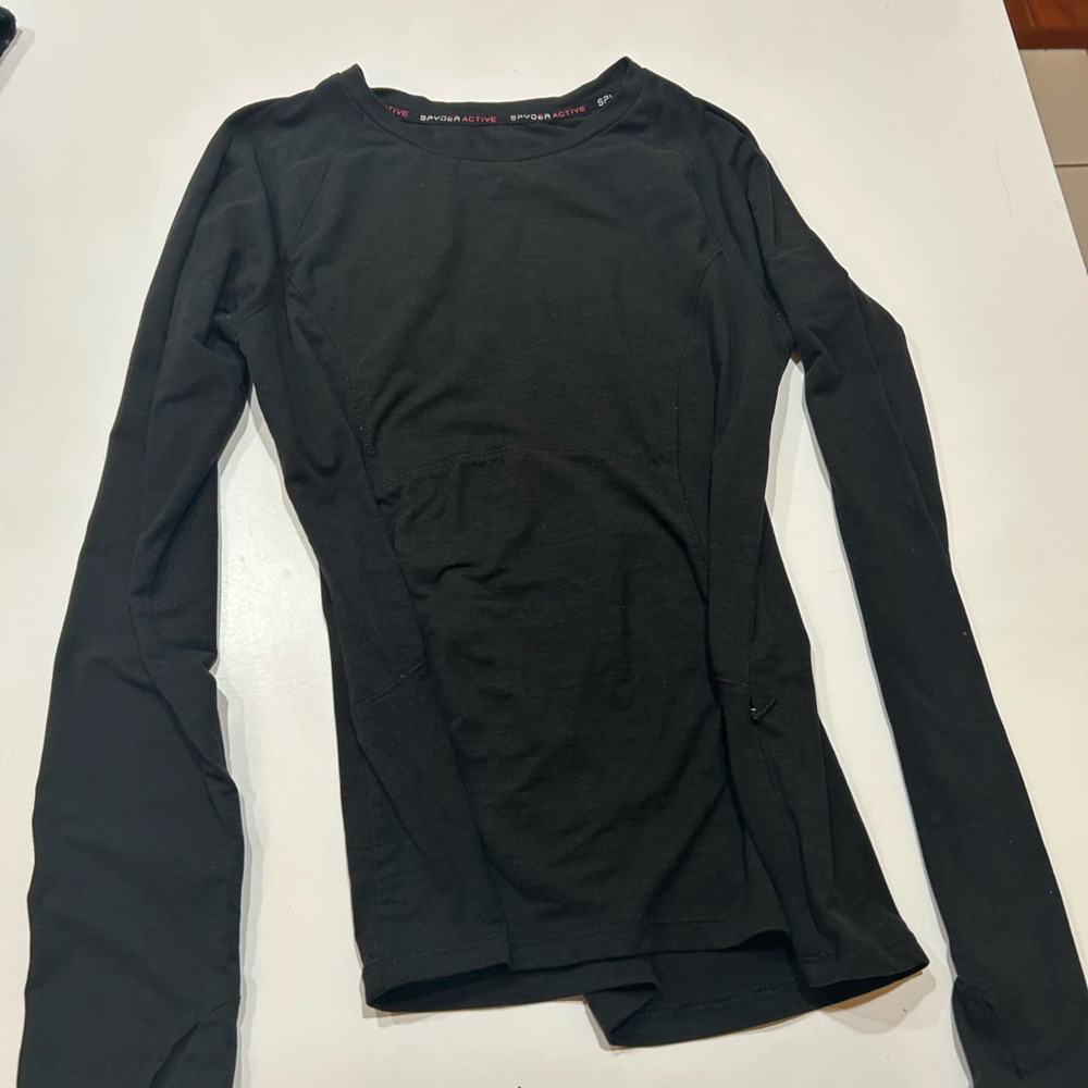 Spyder Black Long Sleeve Top